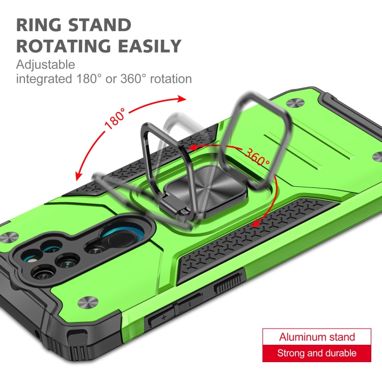 For Xiaomi Redmi Note 8 Pro Magnetic Armor Shockproof TPU + PC Case with Metal Ring Holder