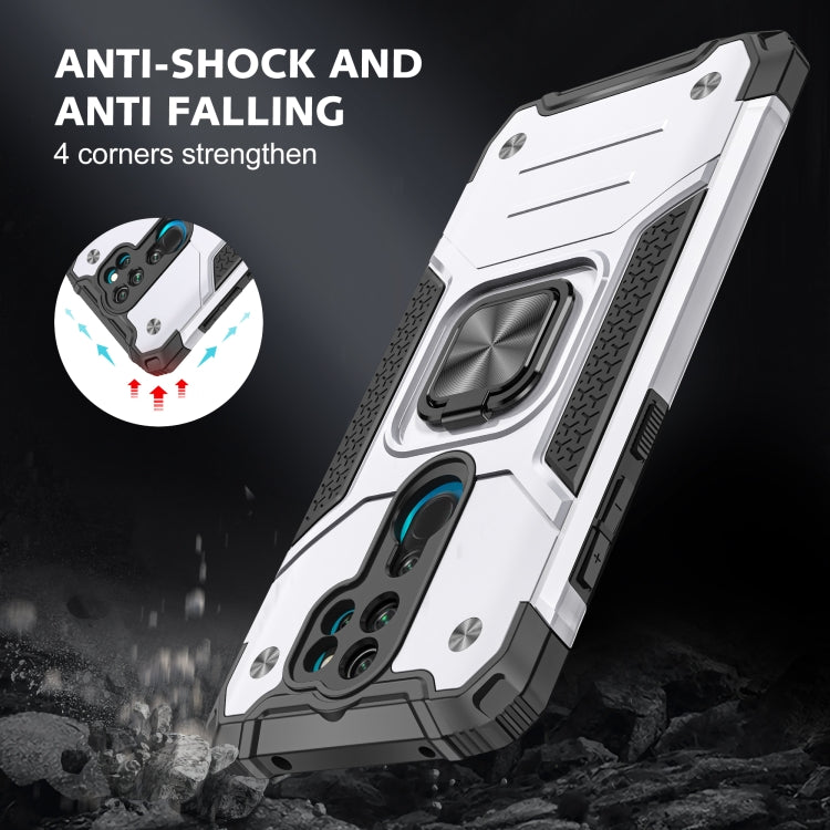 For Xiaomi Redmi Note 8 Pro Magnetic Armor Shockproof TPU + PC Case with Metal Ring Holder