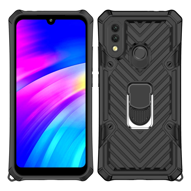 For Xiaomi Redmi 7 Cool Armor PC + TPU Shockproof Case with 360 Degree Rotation Ring Holder