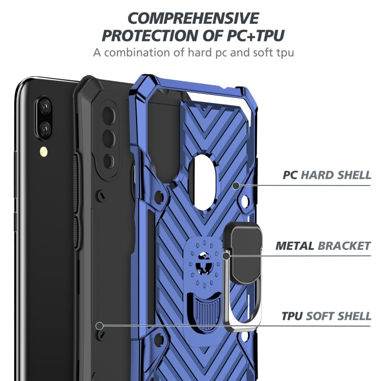 For Xiaomi Redmi 7 Cool Armor PC + TPU Shockproof Case with 360 Degree Rotation Ring Holder