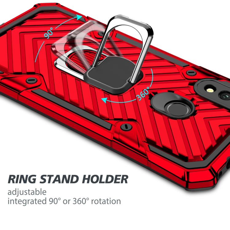 For Xiaomi Redmi 7 Cool Armor PC + TPU Shockproof Case with 360 Degree Rotation Ring Holder