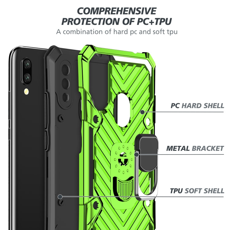 For Xiaomi Redmi 7 Cool Armor PC + TPU Shockproof Case with 360 Degree Rotation Ring Holder