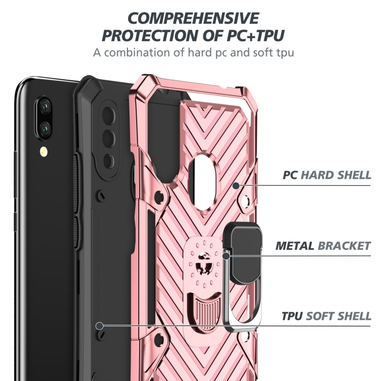 For Xiaomi Redmi 7 Cool Armor PC + TPU Shockproof Case with 360 Degree Rotation Ring Holder