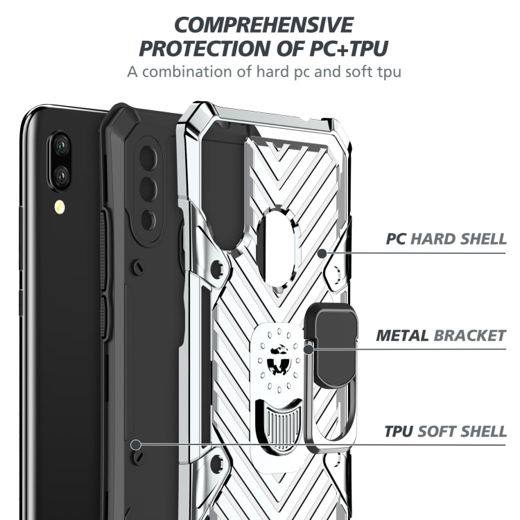 For Xiaomi Redmi 7 Cool Armor PC + TPU Shockproof Case with 360 Degree Rotation Ring Holder