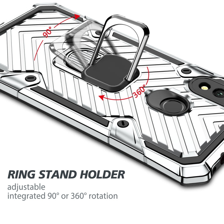 For Xiaomi Redmi 7 Cool Armor PC + TPU Shockproof Case with 360 Degree Rotation Ring Holder