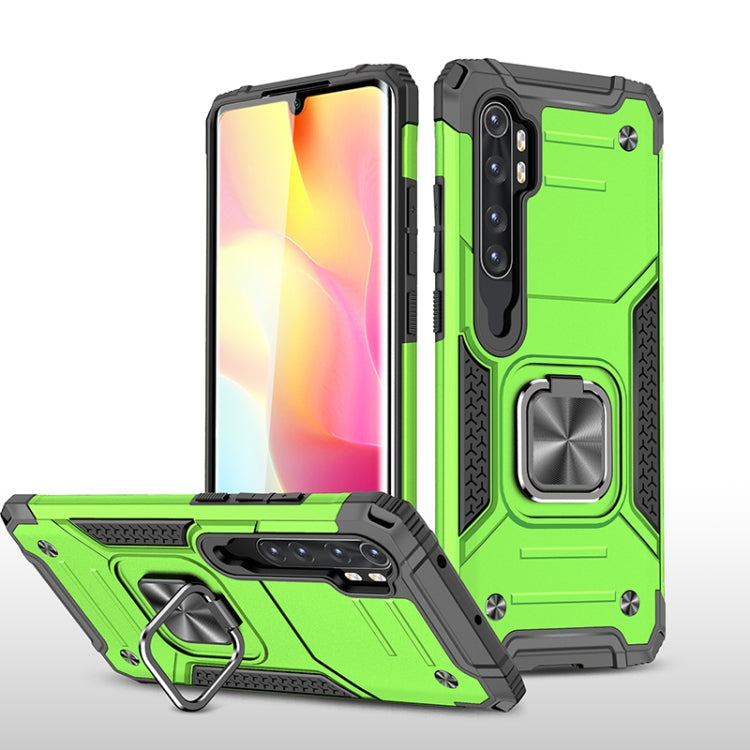 For Xiaomi Note 10 Lite Magnetic Armor Shockproof TPU + PC Case with Metal Ring Holder