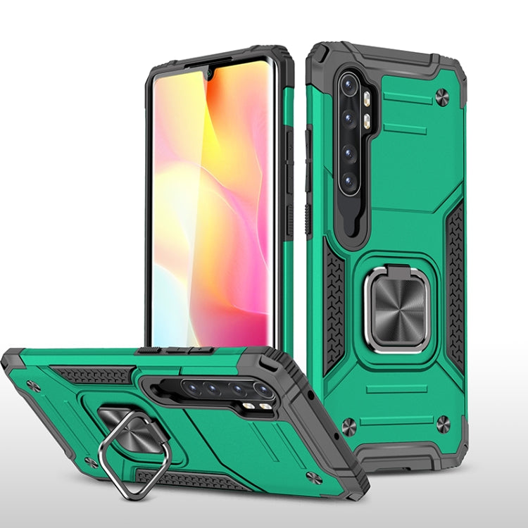 For Xiaomi Note 10 Lite Magnetic Armor Shockproof TPU + PC Case with Metal Ring Holder