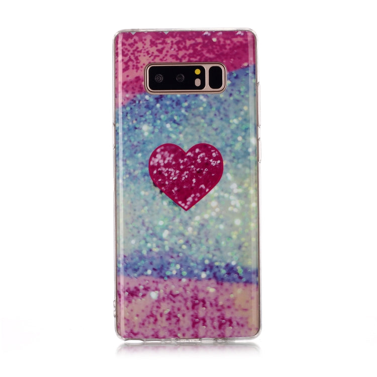 For Galaxy Note 8 Coloured Drawing Pattern IMD Workmanship Soft TPU Protective Case