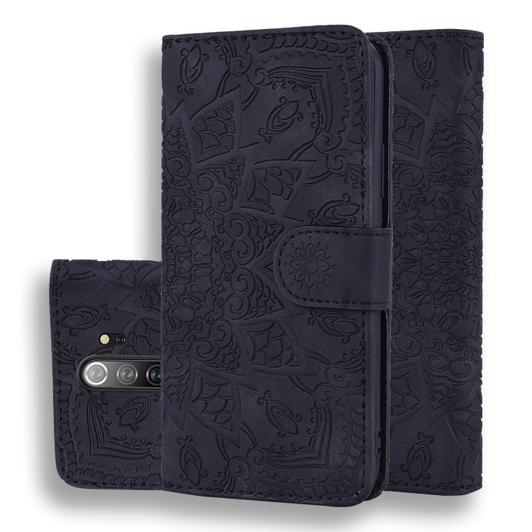 For Xiaomi Redmi Note 8 Pro Calf Pattern Mandala Double Folding Design Embossed Leather Case with Wallet & Holder & Card Slots