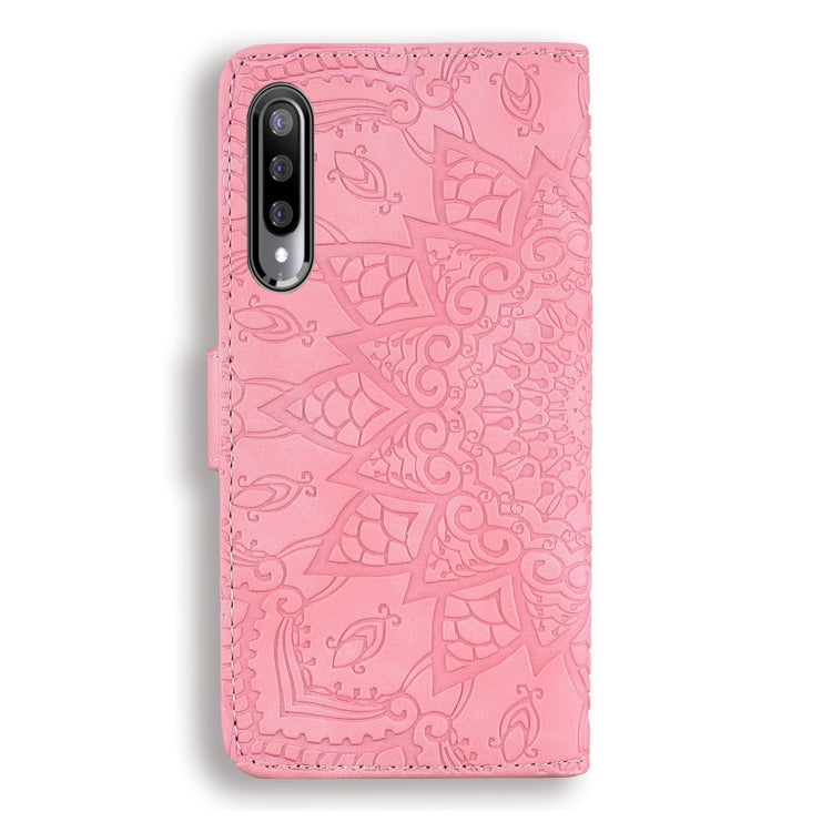 For Xiaomi Mi CC9e / Mi A3 Calf Pattern Mandala Double Folding Design Embossed Leather Case with Wallet & Holder & Card Slots