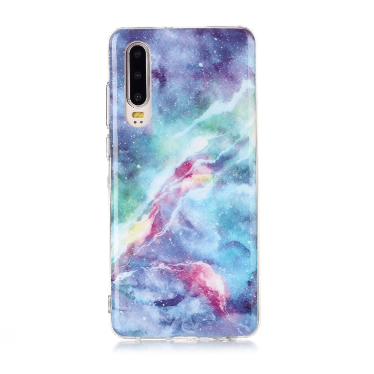 For Huawei P30 Coloured Drawing Pattern IMD Workmanship Soft TPU Protective Case