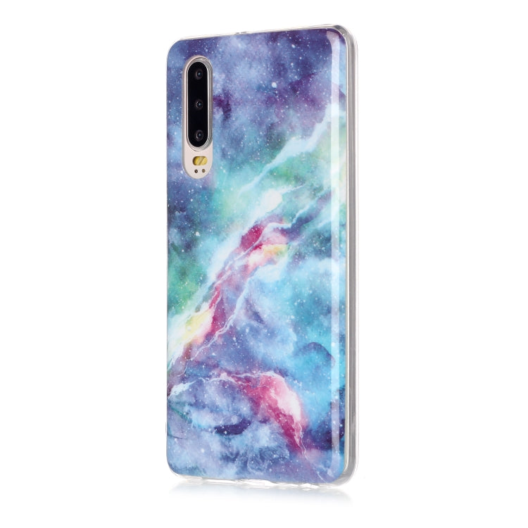 For Huawei P30 Coloured Drawing Pattern IMD Workmanship Soft TPU Protective Case