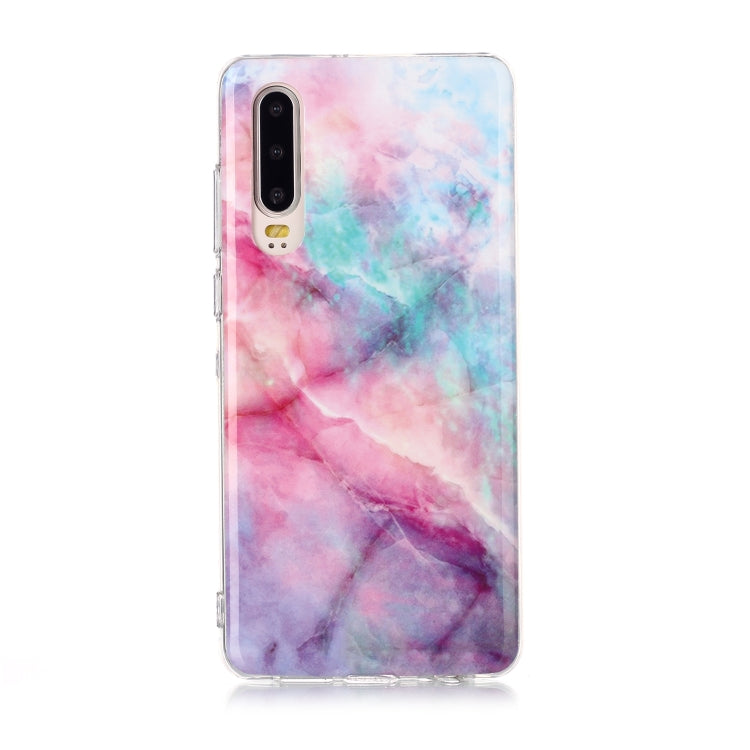 For Huawei P30 Coloured Drawing Pattern IMD Workmanship Soft TPU Protective Case