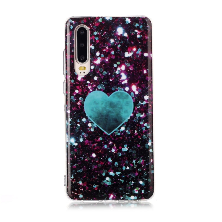 For Huawei P30 Coloured Drawing Pattern IMD Workmanship Soft TPU Protective Case