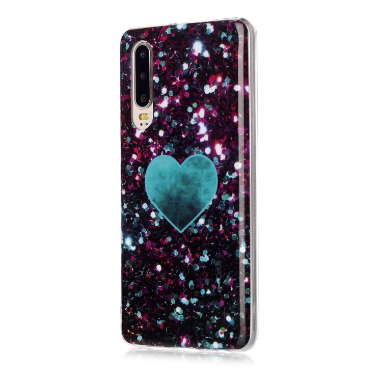 For Huawei P30 Coloured Drawing Pattern IMD Workmanship Soft TPU Protective Case