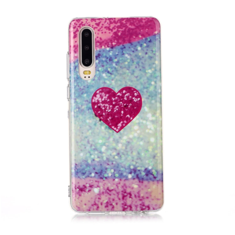 For Huawei P30 Coloured Drawing Pattern IMD Workmanship Soft TPU Protective Case