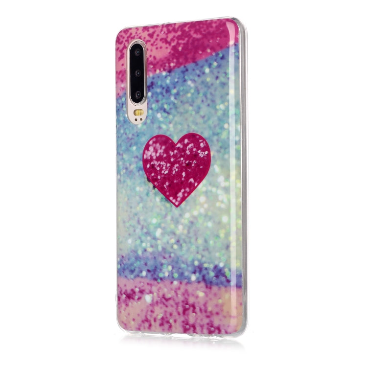 For Huawei P30 Coloured Drawing Pattern IMD Workmanship Soft TPU Protective Case