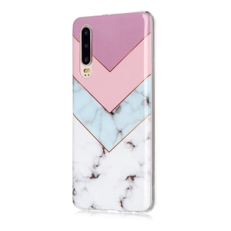 For Huawei P30 Coloured Drawing Pattern IMD Workmanship Soft TPU Protective Case