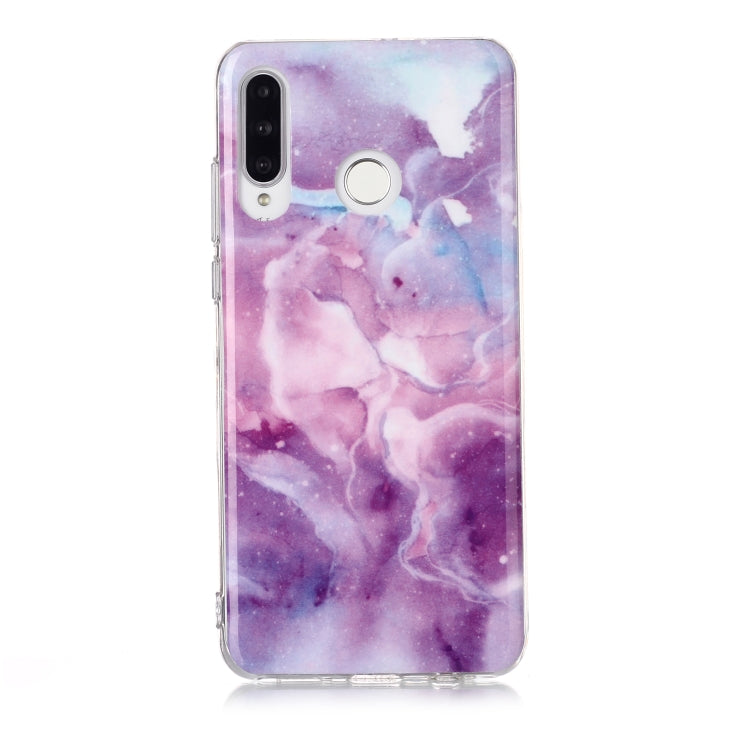 For Huawei P30 Lite Coloured Drawing Pattern IMD Workmanship Soft TPU Protective Case