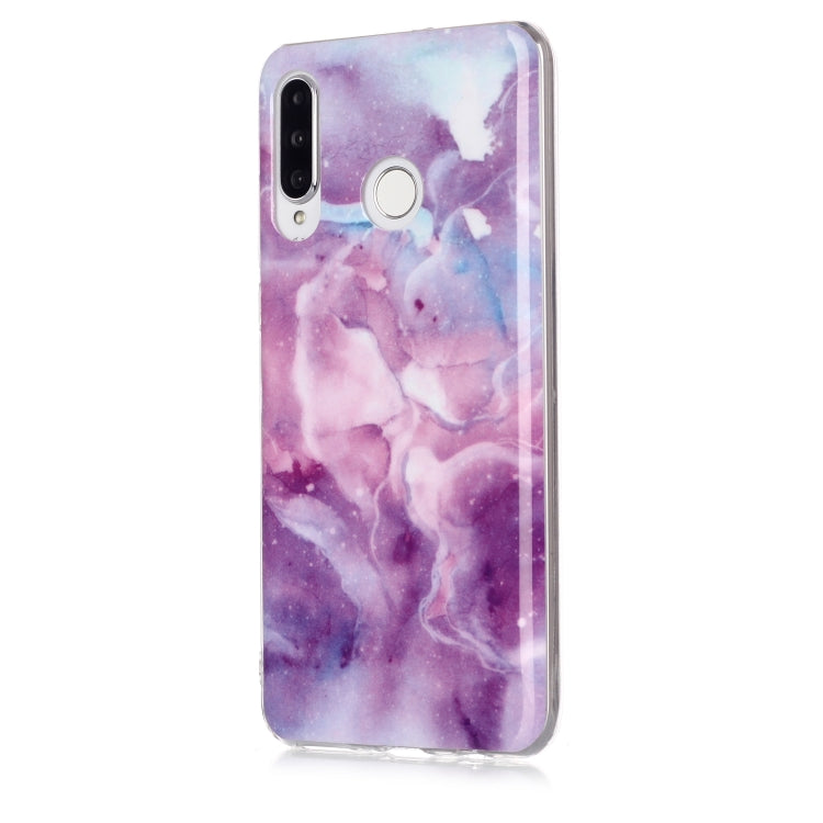 For Huawei P30 Lite Coloured Drawing Pattern IMD Workmanship Soft TPU Protective Case