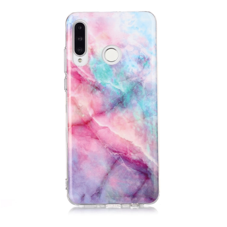 For Huawei P30 Lite Coloured Drawing Pattern IMD Workmanship Soft TPU Protective Case