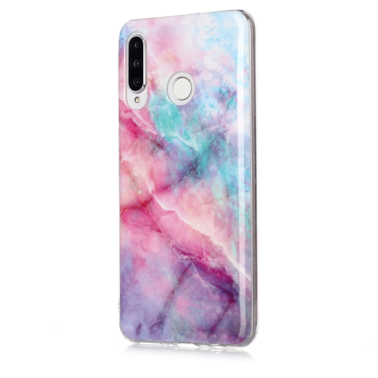 For Huawei P30 Lite Coloured Drawing Pattern IMD Workmanship Soft TPU Protective Case