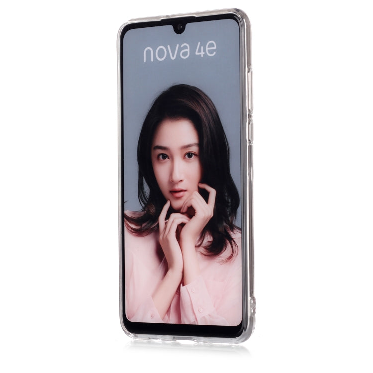 For Huawei P30 Lite Coloured Drawing Pattern IMD Workmanship Soft TPU Protective Case