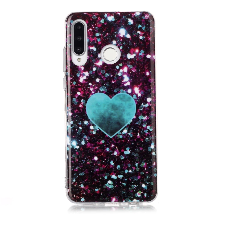 For Huawei P30 Lite Coloured Drawing Pattern IMD Workmanship Soft TPU Protective Case