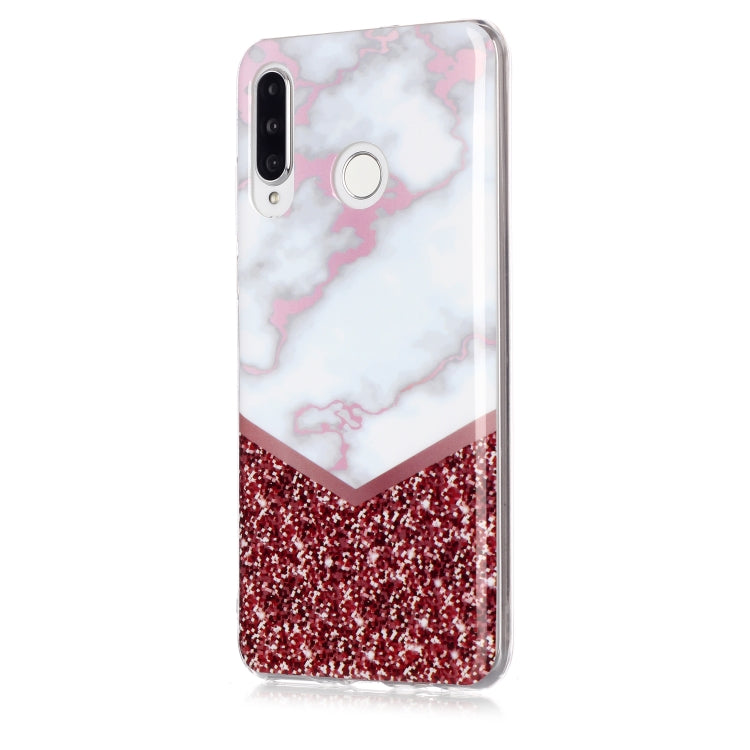 For Huawei P30 Lite Coloured Drawing Pattern IMD Workmanship Soft TPU Protective Case