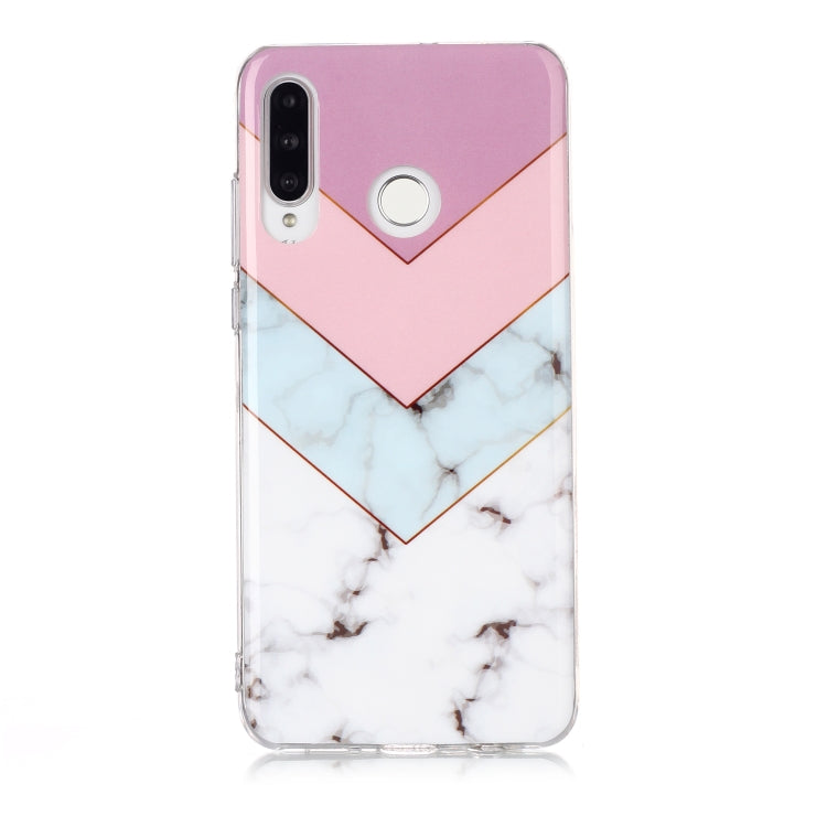 For Huawei P30 Lite Coloured Drawing Pattern IMD Workmanship Soft TPU Protective Case