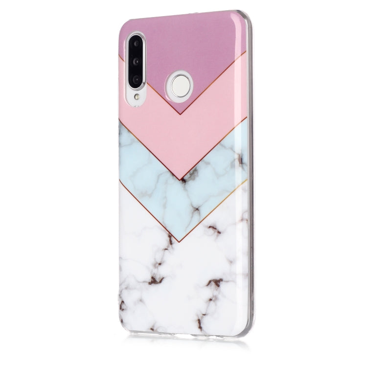 For Huawei P30 Lite Coloured Drawing Pattern IMD Workmanship Soft TPU Protective Case