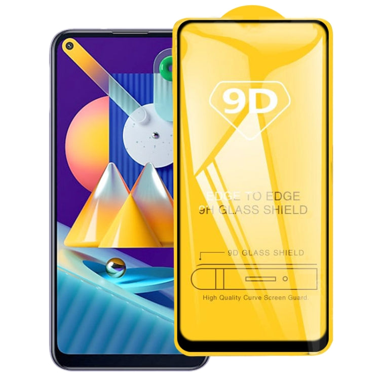 For Samsung Galaxy M11 9D Full Glue Full Screen Tempered Glass Film