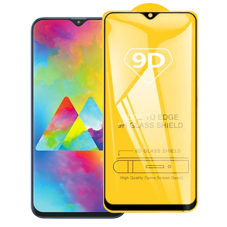 For Samsung Galaxy M20 9D Full Glue Full Screen Tempered Glass Film