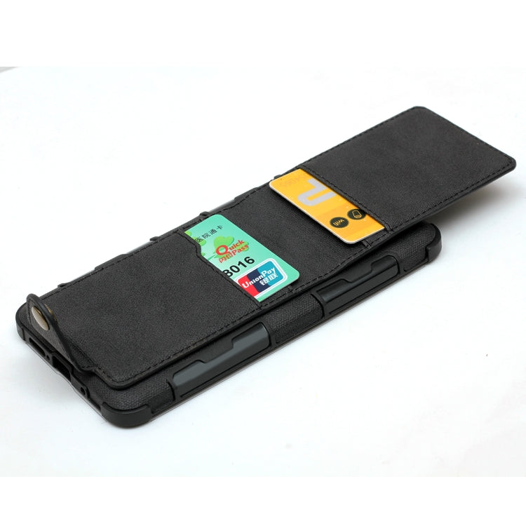 For Huawei Mate 10 Pro Cloth Texture + TPU Shockproof Protective Case with Vertical Flip Card Slots