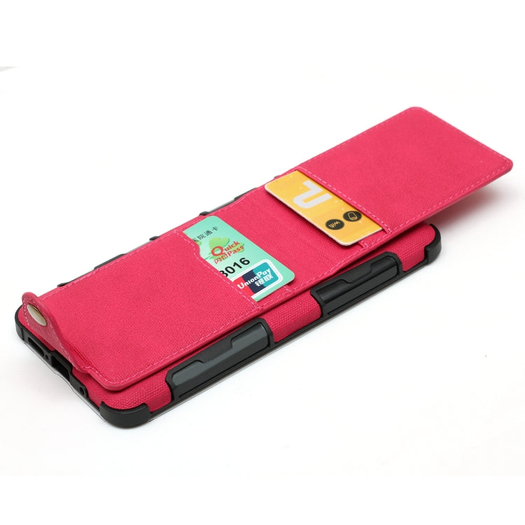 For Huawei Mate 10 Pro Cloth Texture + TPU Shockproof Protective Case with Vertical Flip Card Slots