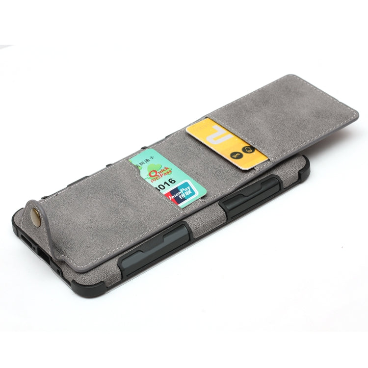For Huawei Mate 10 Pro Cloth Texture + TPU Shockproof Protective Case with Vertical Flip Card Slots