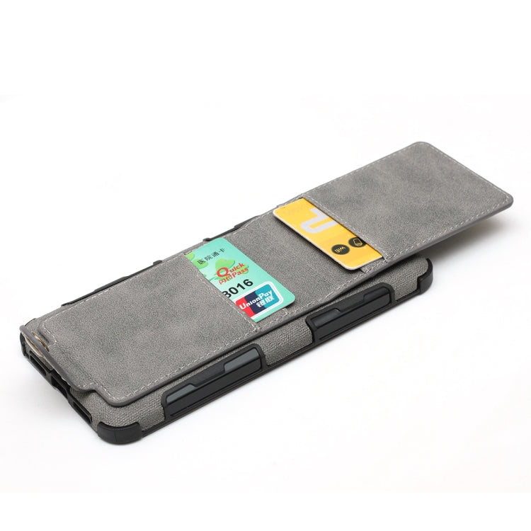 For Huawei P20 Pro Cloth Texture + TPU Shockproof Protective Case with Vertical Flip Card Slots