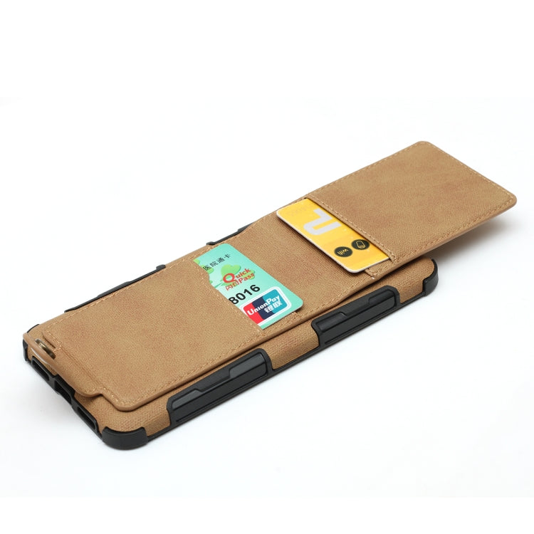 For Huawei P20 Pro Cloth Texture + TPU Shockproof Protective Case with Vertical Flip Card Slots