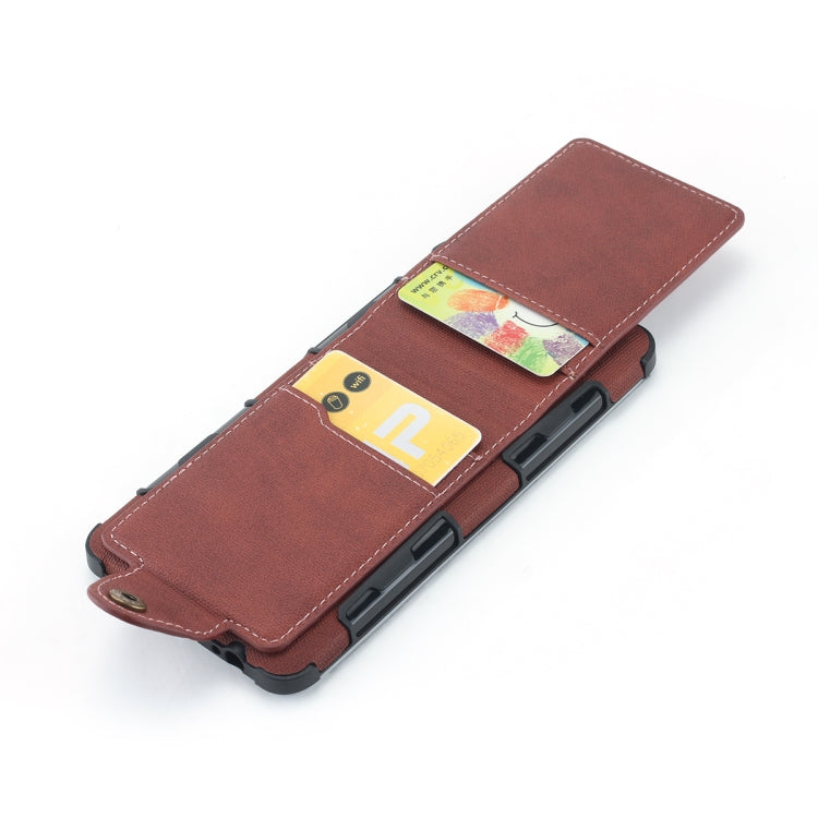 For Huawei P30 Cloth Texture + TPU Shockproof Protective Case with Vertical Flip Card Slots