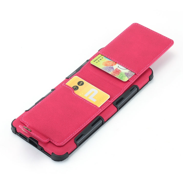 For Huawei P30 Pro Cloth Texture + TPU Shockproof Protective Case with Vertical Flip Card Slots