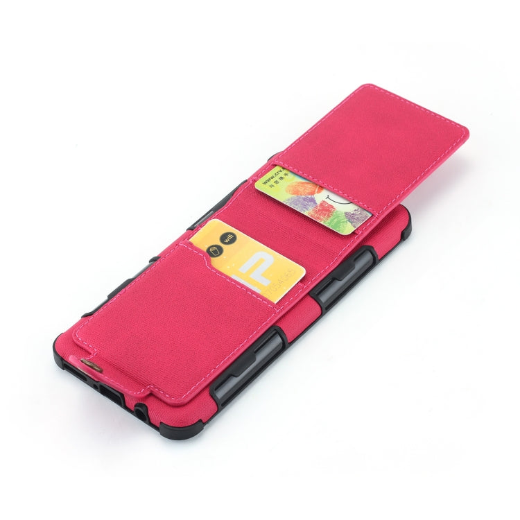 For Huawei P30 Lite Cloth Texture + TPU Shockproof Protective Case with Vertical Flip Card Slots