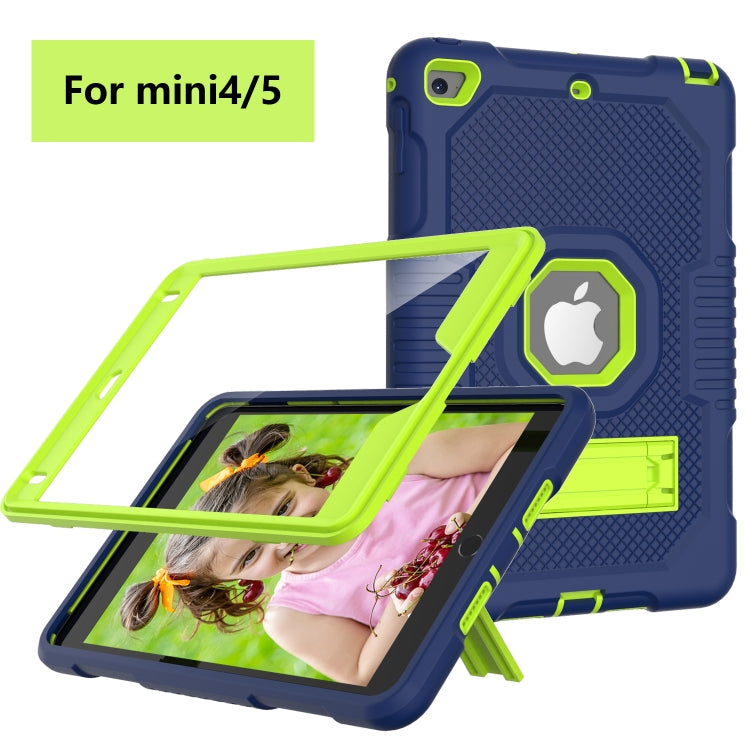 Contrast Color Robot Shockproof Silicone + PC Protective Case with Holder For iPad mini 5 & 4