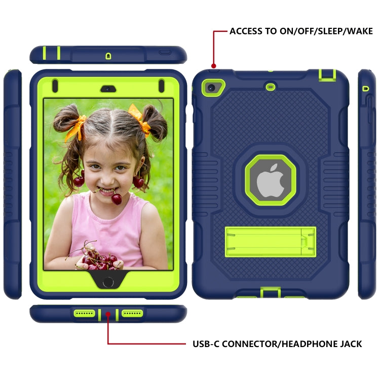 Contrast Color Robot Shockproof Silicone + PC Protective Case with Holder For iPad mini 5 & 4