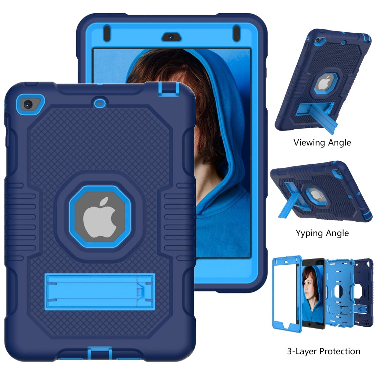 Contrast Color Robot Shockproof Silicone + PC Protective Case with Holder For iPad mini 5 & 4