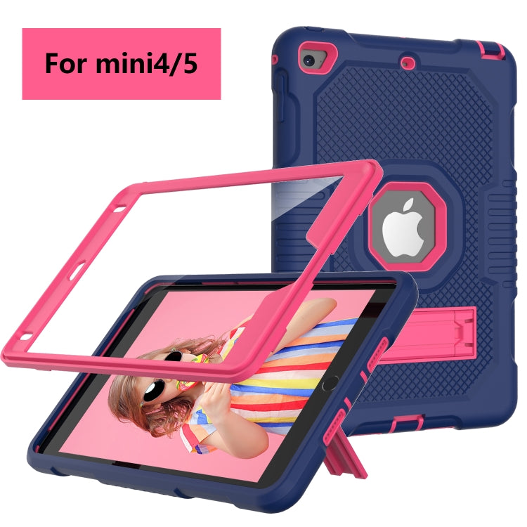 Contrast Color Robot Shockproof Silicone + PC Protective Case with Holder For iPad mini 5 & 4