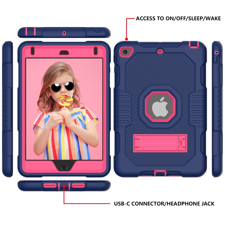 Contrast Color Robot Shockproof Silicone + PC Protective Case with Holder For iPad mini 5 & 4