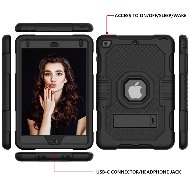 Contrast Color Robot Shockproof Silicone + PC Protective Case with Holder For iPad mini 5 & 4