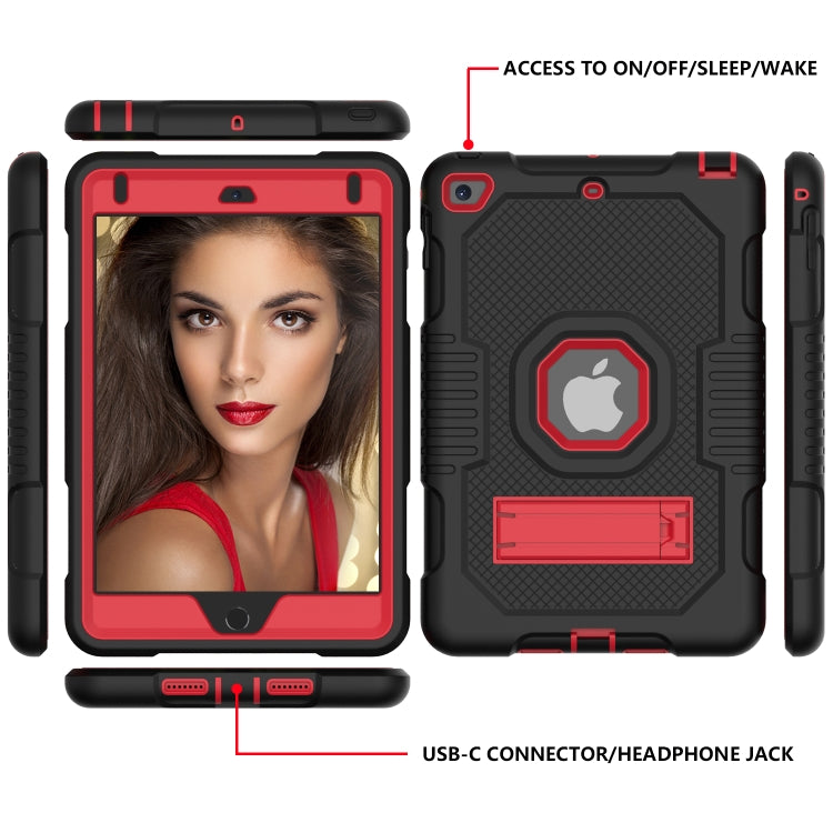 Contrast Color Robot Shockproof Silicone + PC Protective Case with Holder For iPad mini 5 & 4