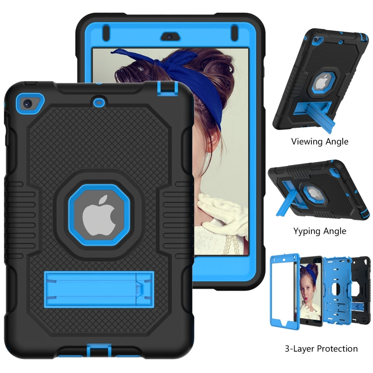 Contrast Color Robot Shockproof Silicone + PC Protective Case with Holder For iPad mini 5 & 4