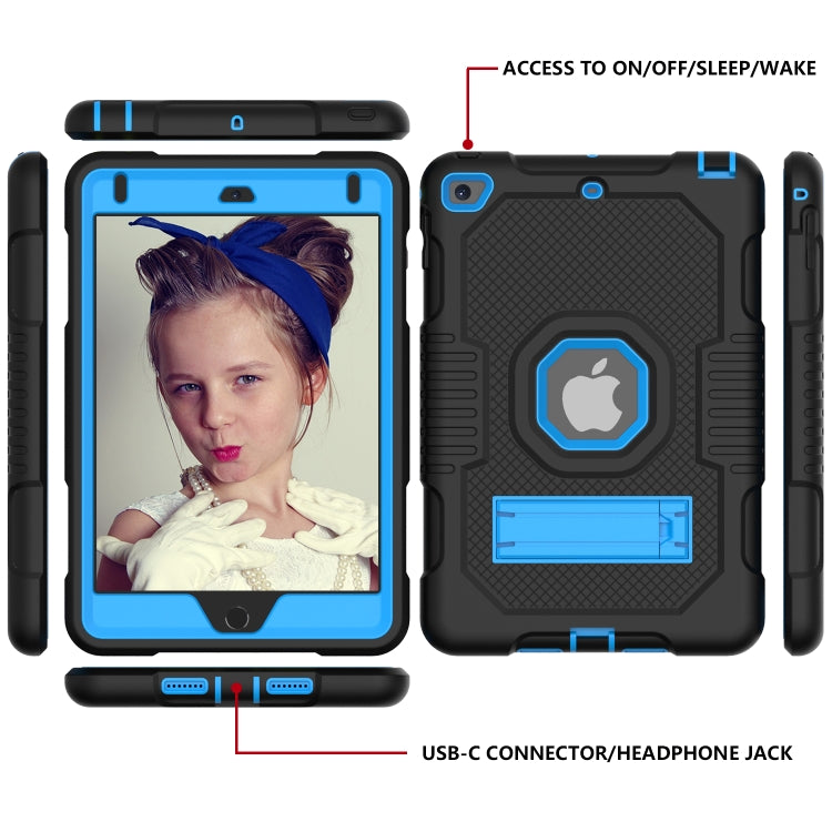 Contrast Color Robot Shockproof Silicone + PC Protective Case with Holder For iPad mini 5 & 4